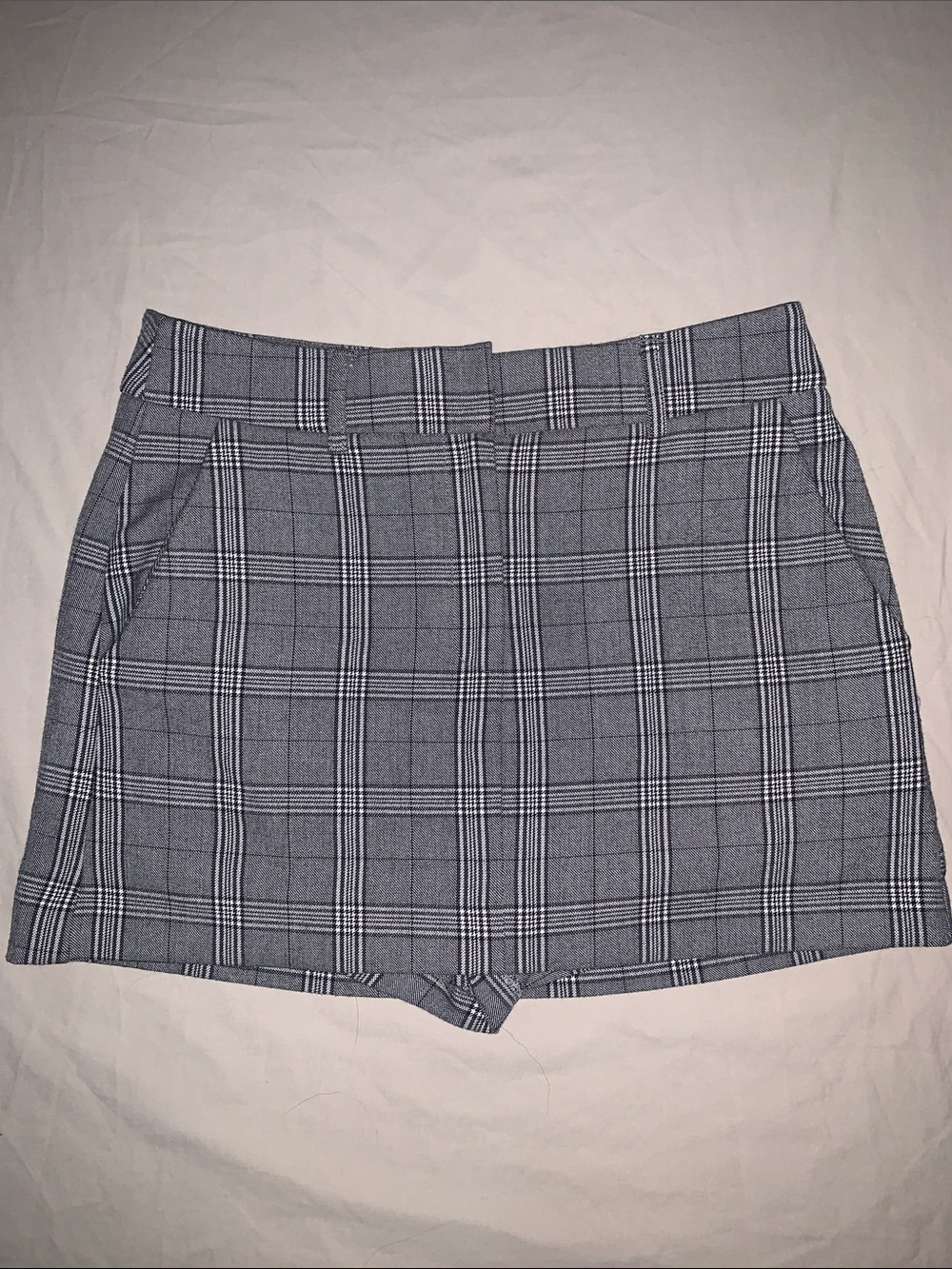Dynamite Gray Plaid Shorts Skort